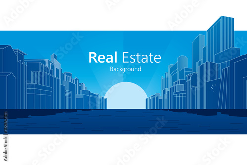 Real Estate background. Vector illustration