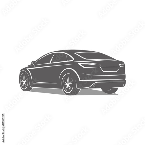 Car Logo icon silhouette Template Design Vector