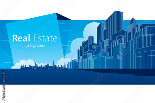 Real Estate background. Vector illustration