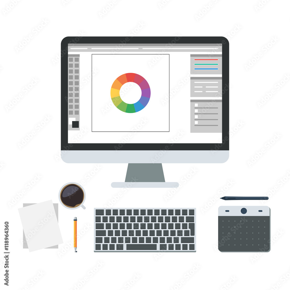 Graphic design of workplace Graphic design of workplace