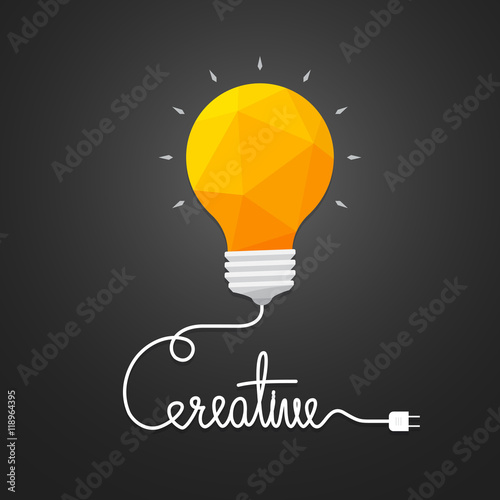 Creative idea, low poly lig...