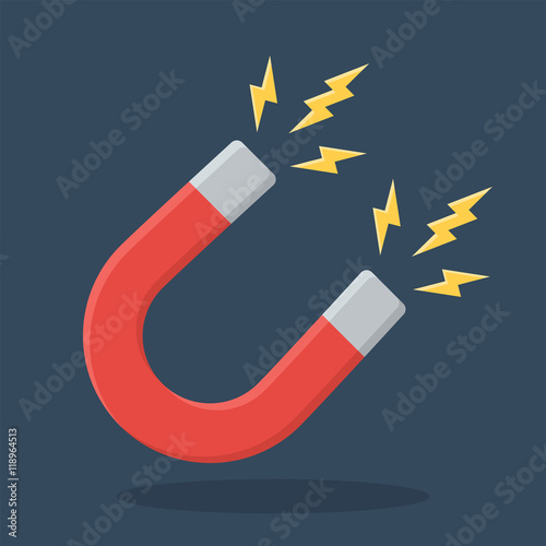 Red horseshoe magnet