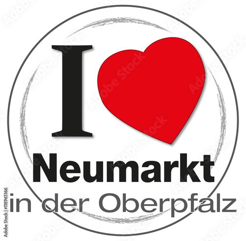 Stempel "I love Neumarkt in der Oberpfalz"