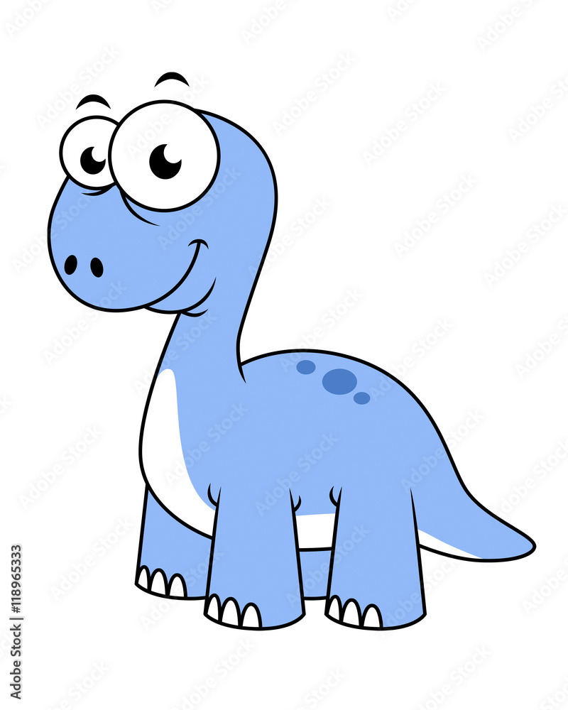 Cute illustration of a Brontosaurus.