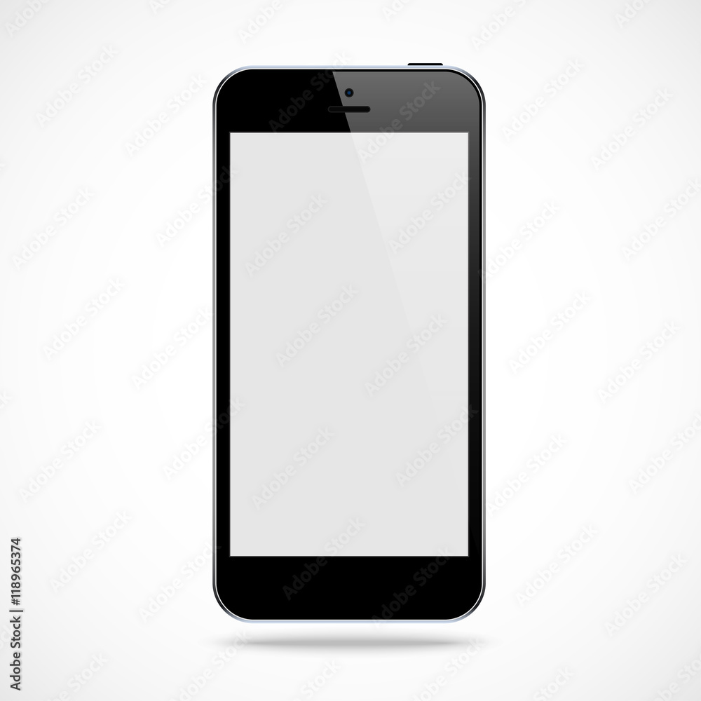 smartphone black color with blank touch screen isolated on the grey background. stock vector illustration smartphone black color with blank touch screen isolated on the grey background. stock vector illustration