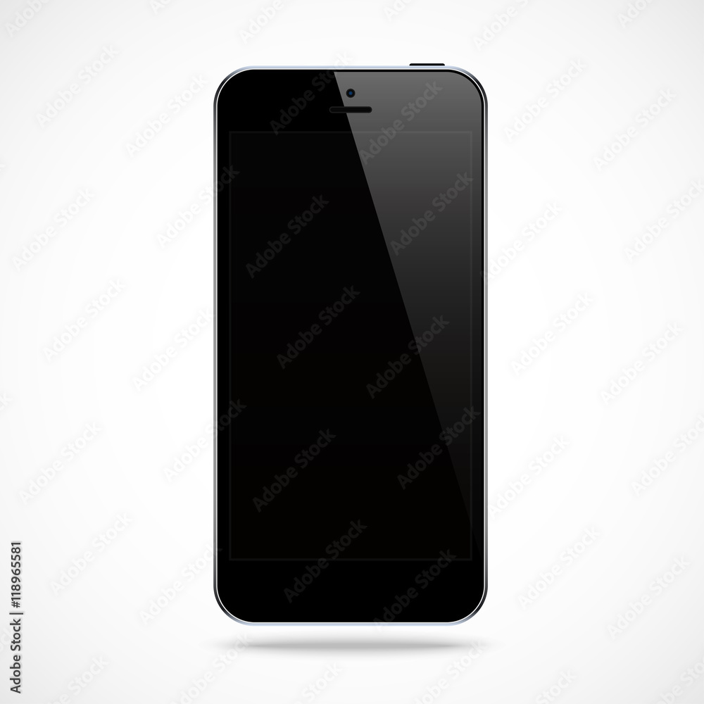 smartphone black color with blank touch screen isolated on the grey background. stock vector illustration eps10 smartphone black color with blank touch screen isolated on the grey background. stock vector illustration eps10