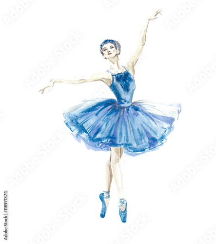 Watercolor ballerina