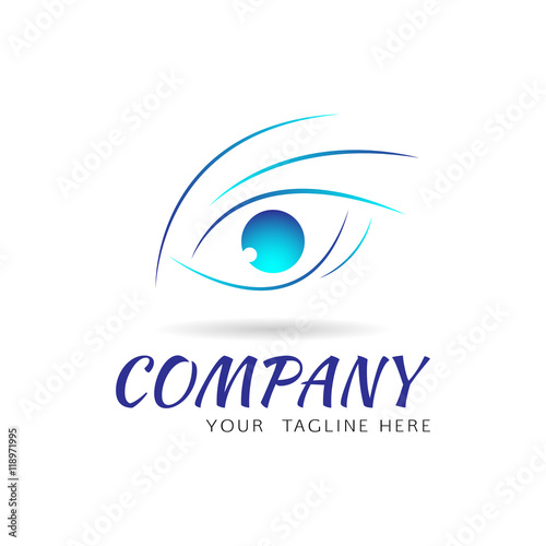 Eye vision vector logo design template