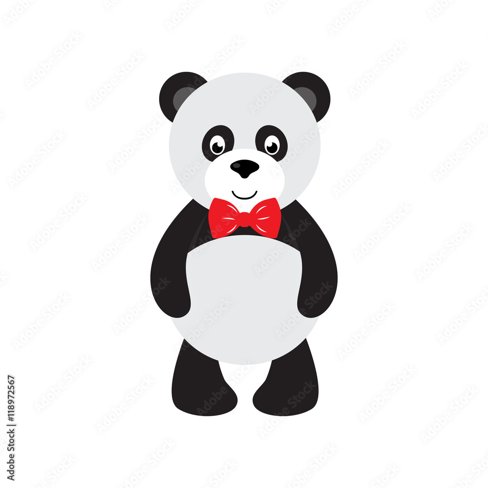 cartoon panda with tie cartoon panda with tie