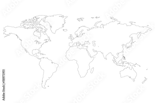 Earth map out line
