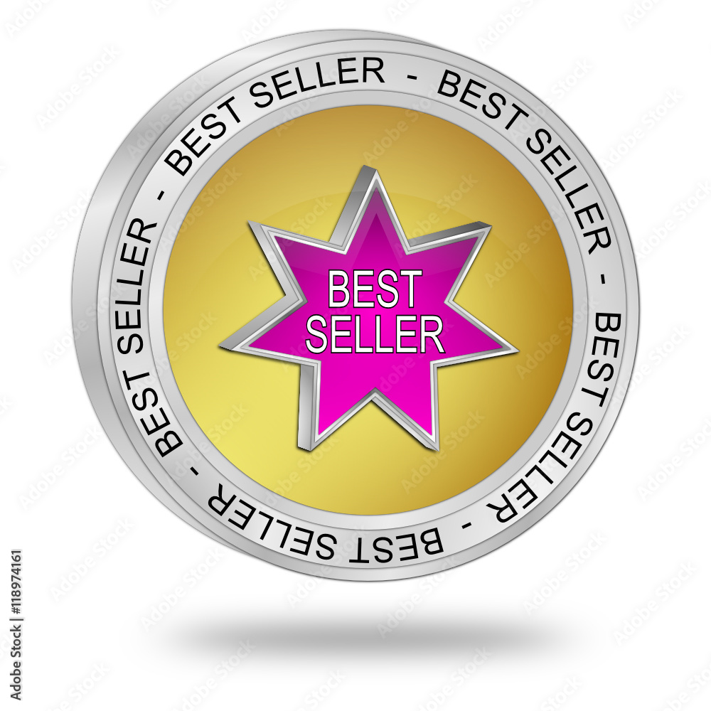 Bestseller button - 3D illustration Bestseller button - 3D illustration