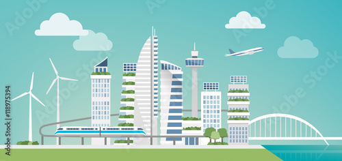 Futuristic green city