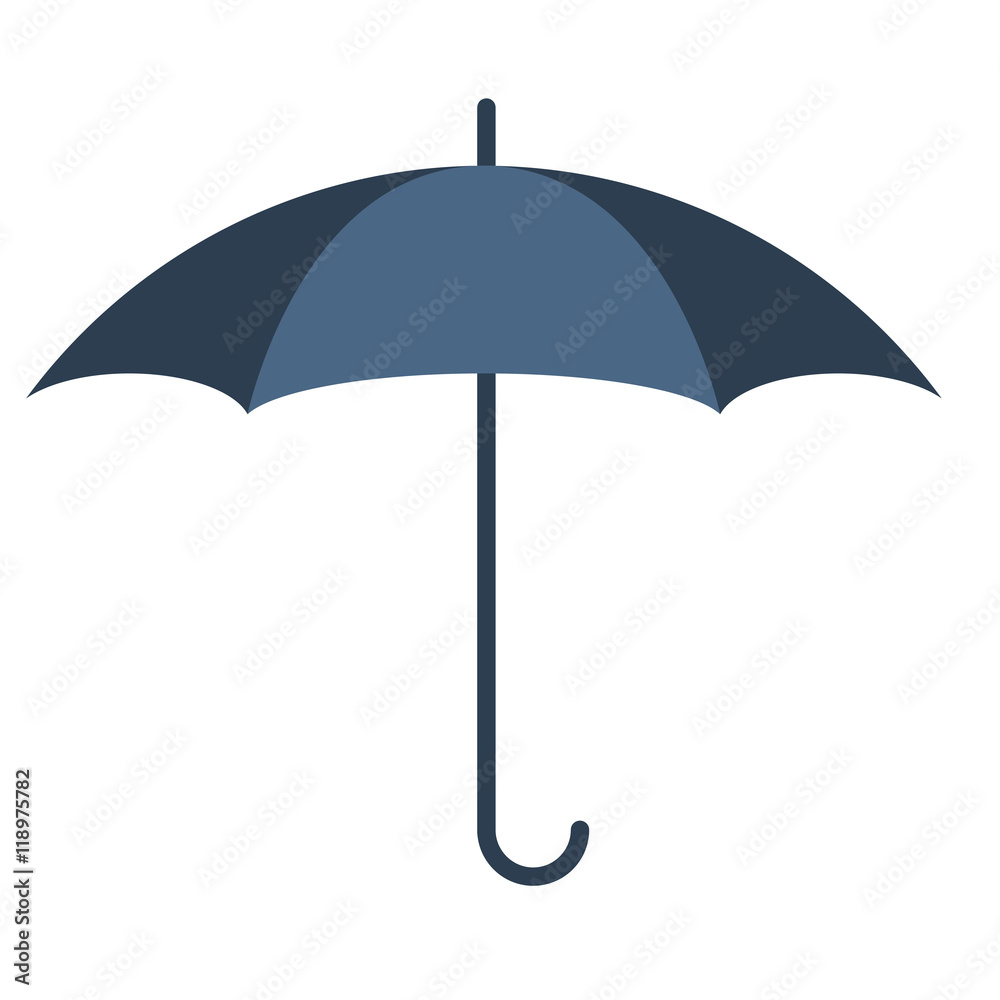 Umbrella icon symbol, flat vector illustration
