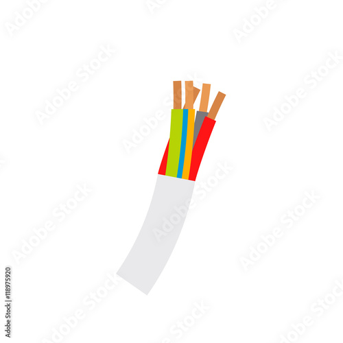 Multi-conductor Wire Cord Vector Icon