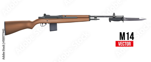 M14 rifle Vector photo