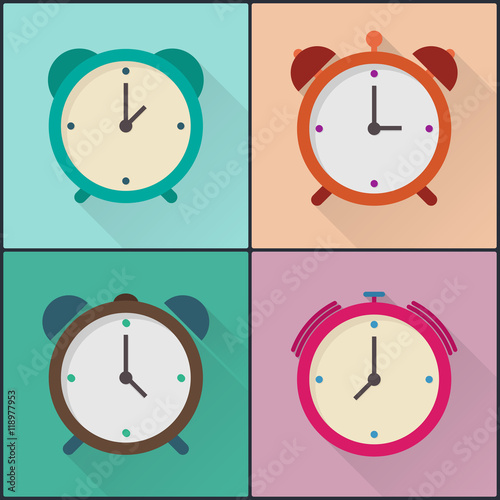 flat icon alarm design pack