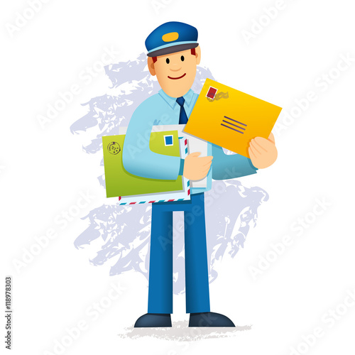 Postman carrying mail