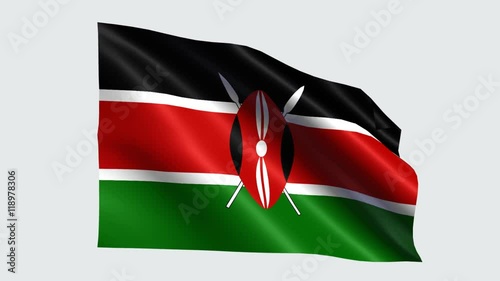 Kenya flag with transparent background