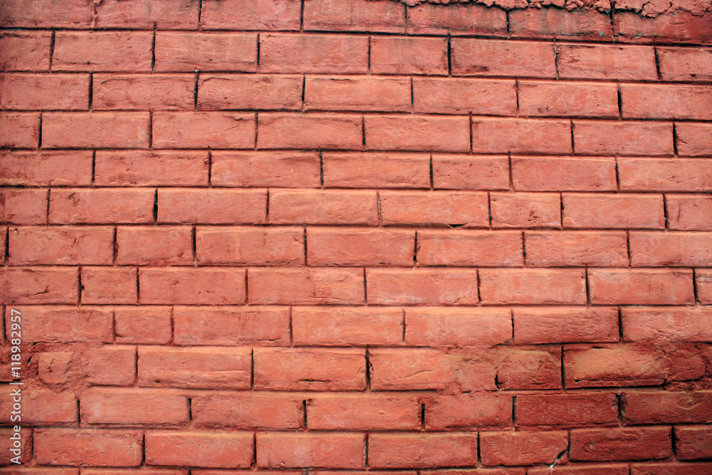 Obraz premium Red Bricks Wall. Red Bricks Wall Texture Background.