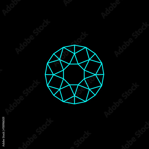 geometry minimal logo concept, diamond vector logo template