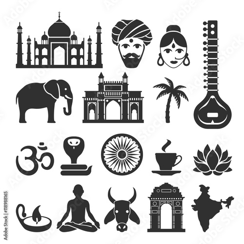 India vector icons