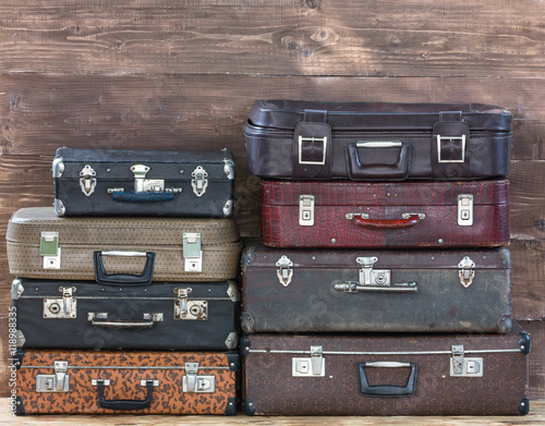 background of old suitcases © serikbaib