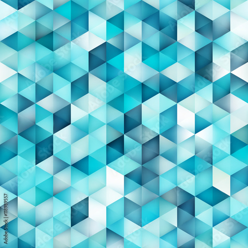 Vector Seamless Multicolor Gradient Triangle Shape Grid Geometric Pattern