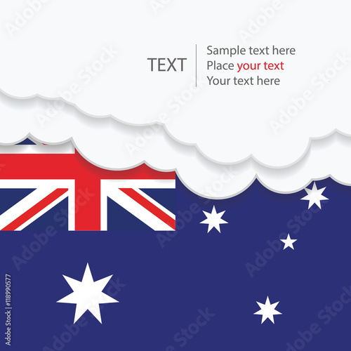 Australia flag background with copyspace for your text.
