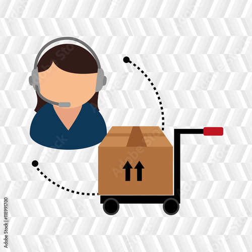 car hand box cargo vector illustration eps 10