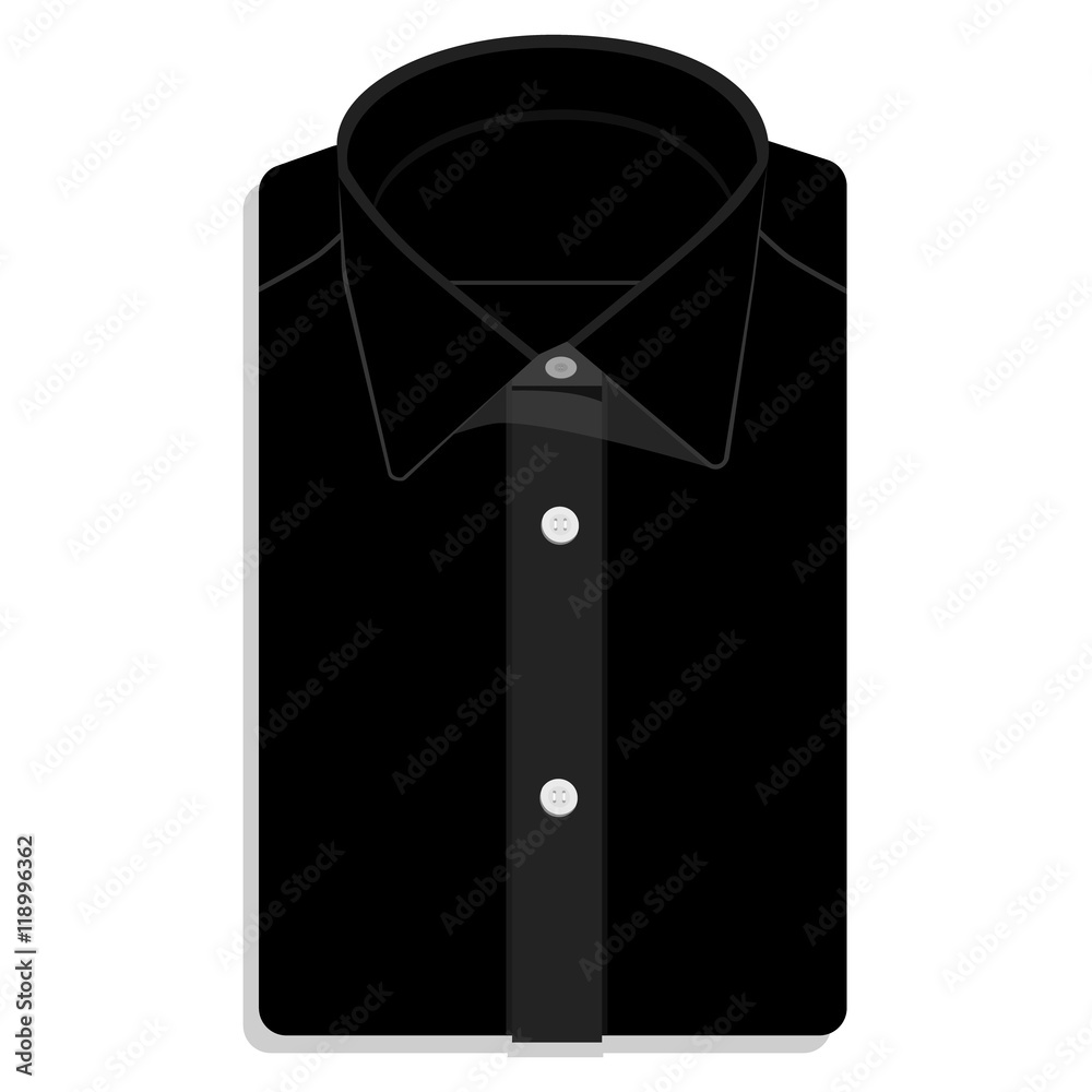 Black folded shirt Black folded shirt