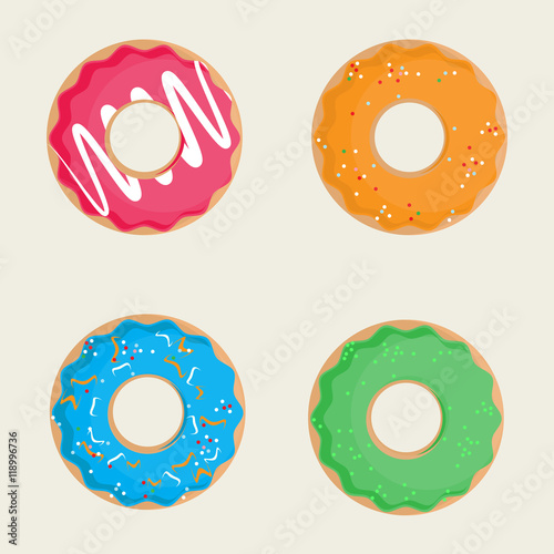 Tasty donuts vector