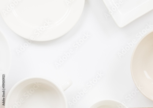 Space and white dish
