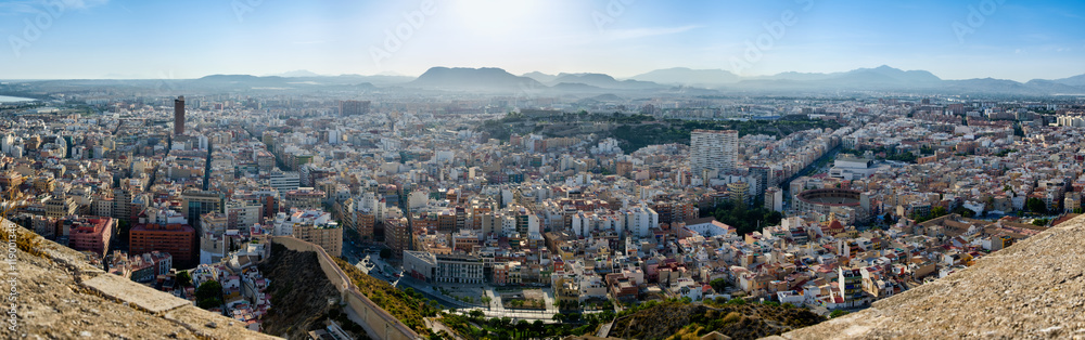 Panoramic view of Alicante city, Spain