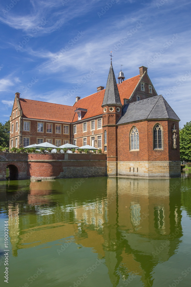 Burg Hulshoff with reflection in the water near Havixbeck Burg Hulshoff with reflection in the water near Havixbeck