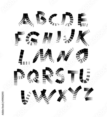 Hand drawn font for your design. Decorative alphabet.