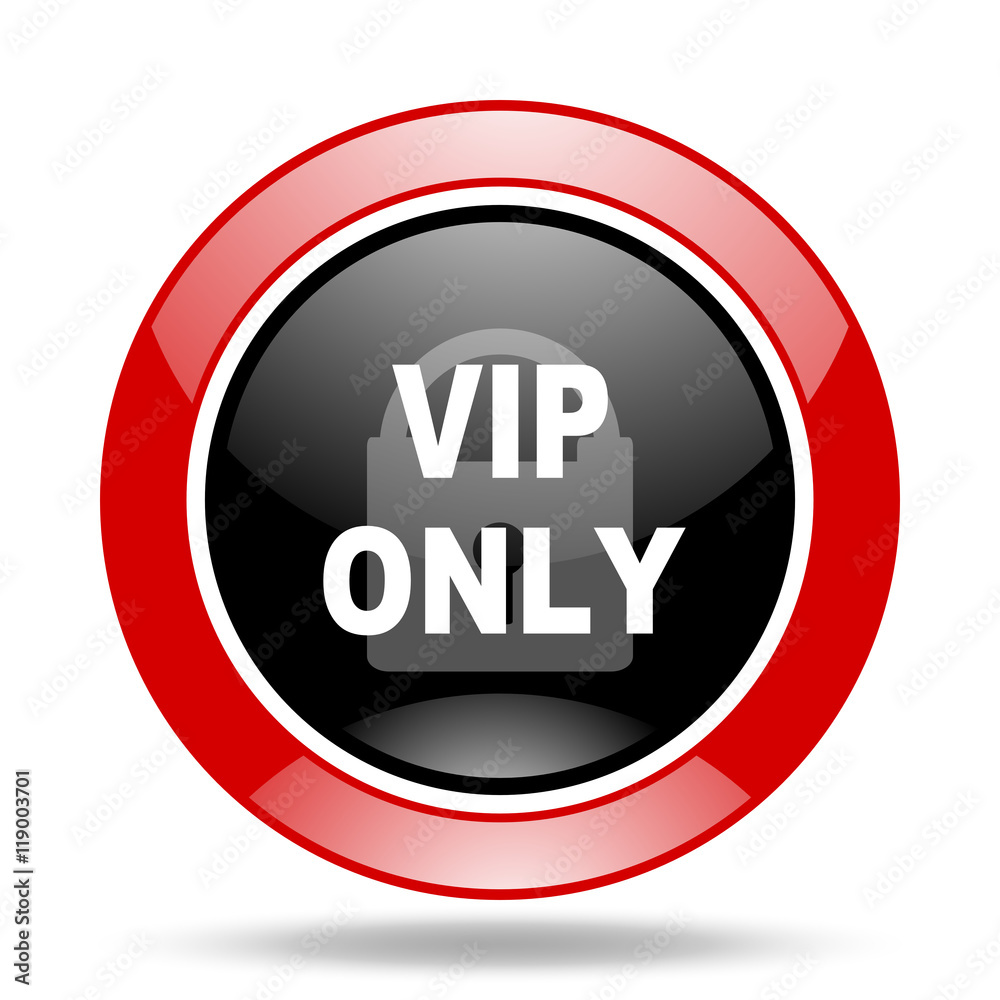 vip only red and black web glossy round icon vip only red and black web glossy round icon