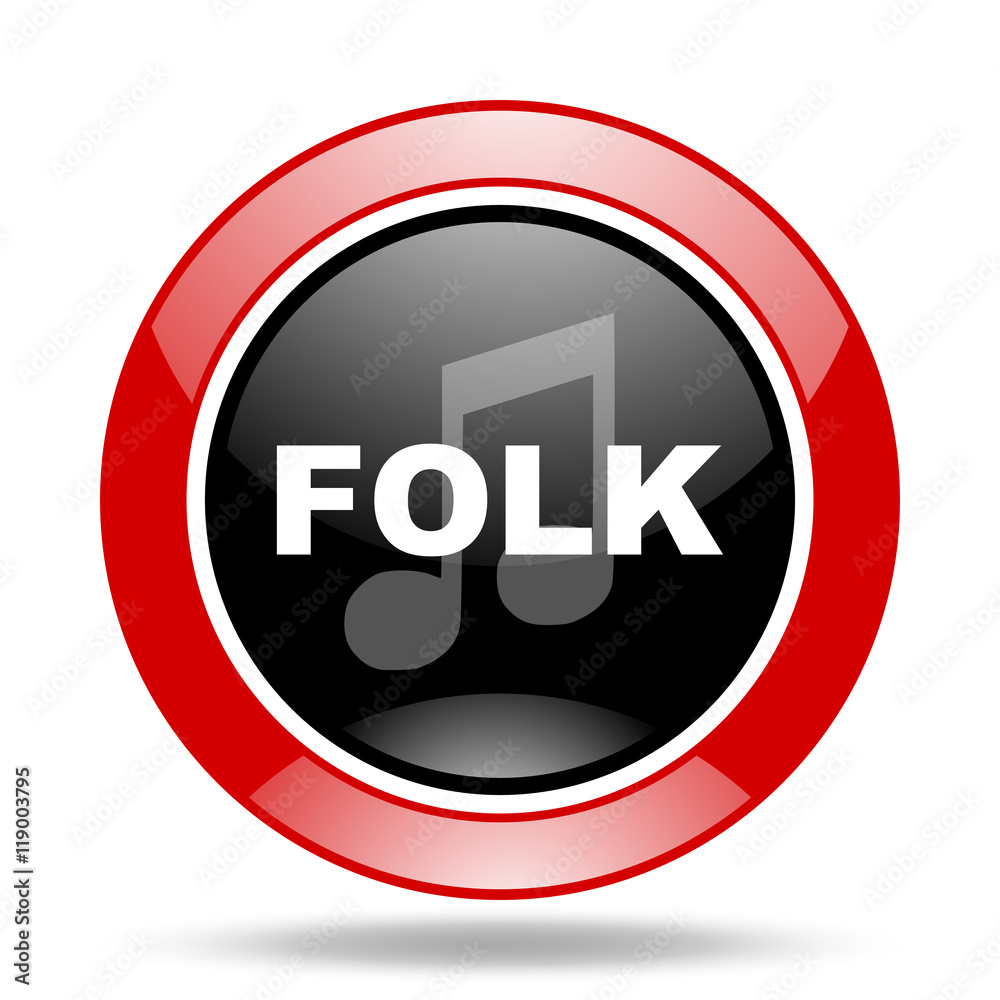 folk music red and black web glossy round icon folk music red and black web glossy round icon