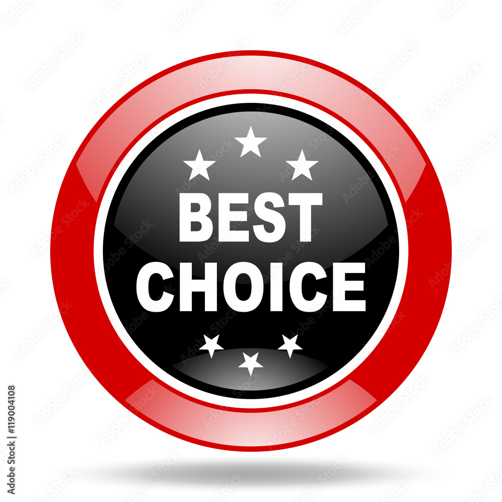 best choice red and black web glossy round icon best choice red and black web glossy round icon