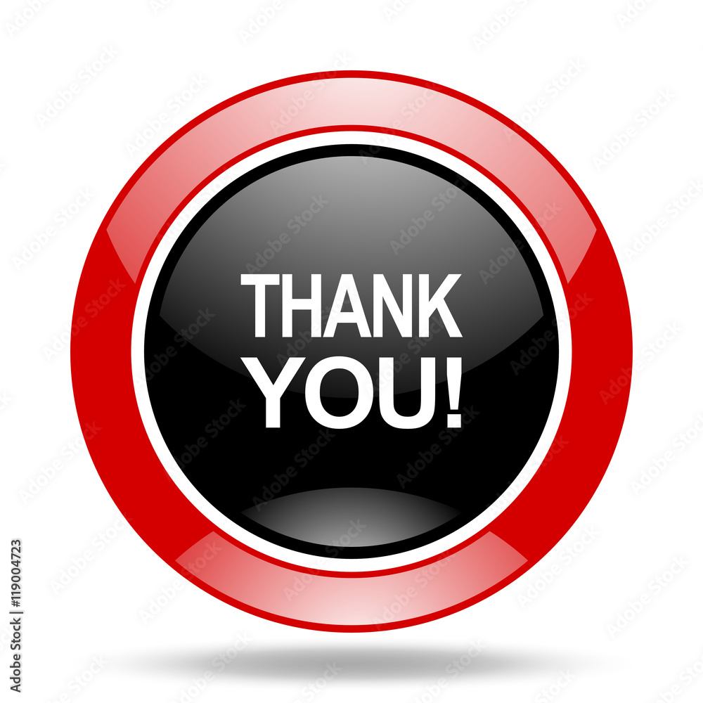 thank you red and black web glossy round icon thank you red and black web glossy round icon