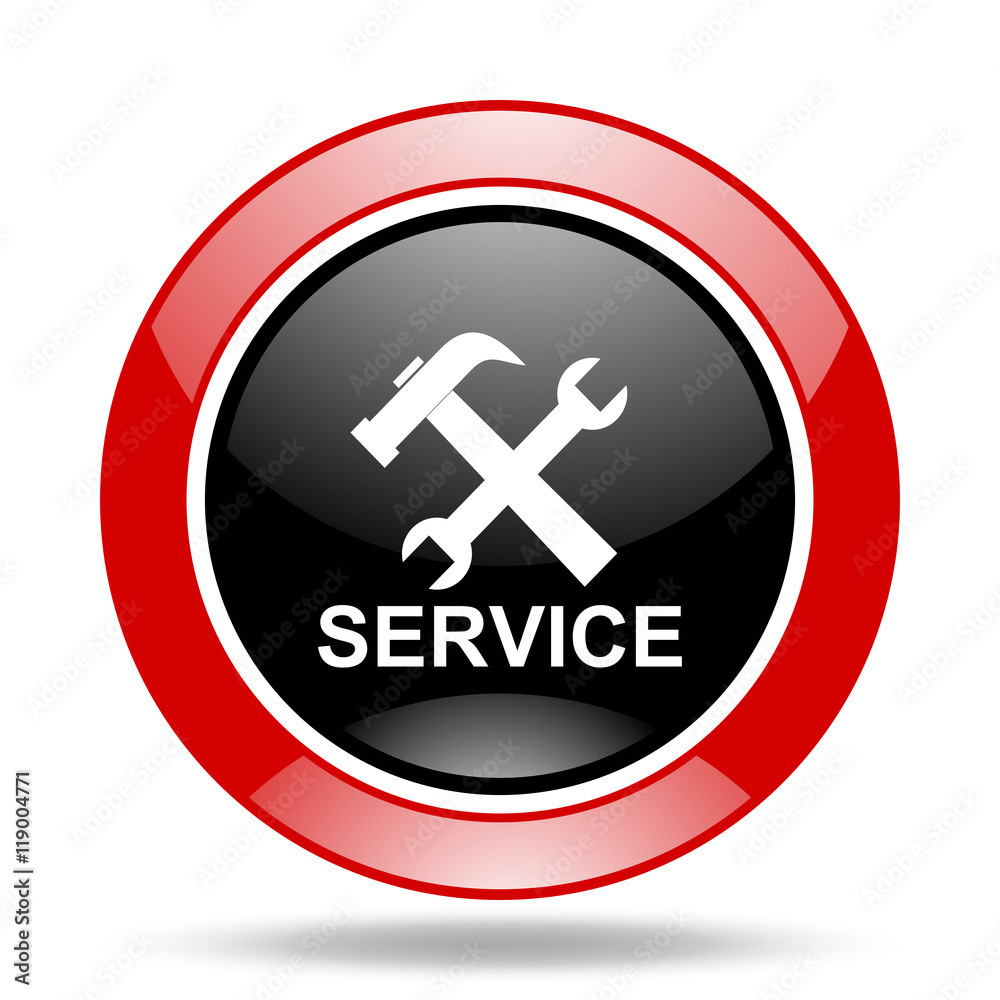 service red and black web glossy round icon service red and black web glossy round icon