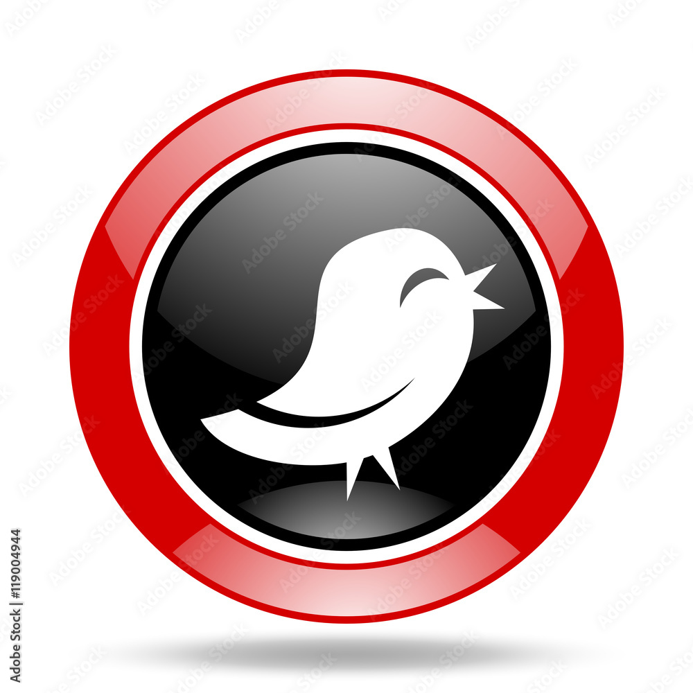 twitter red and black web glossy round icon twitter red and black web glossy round icon
