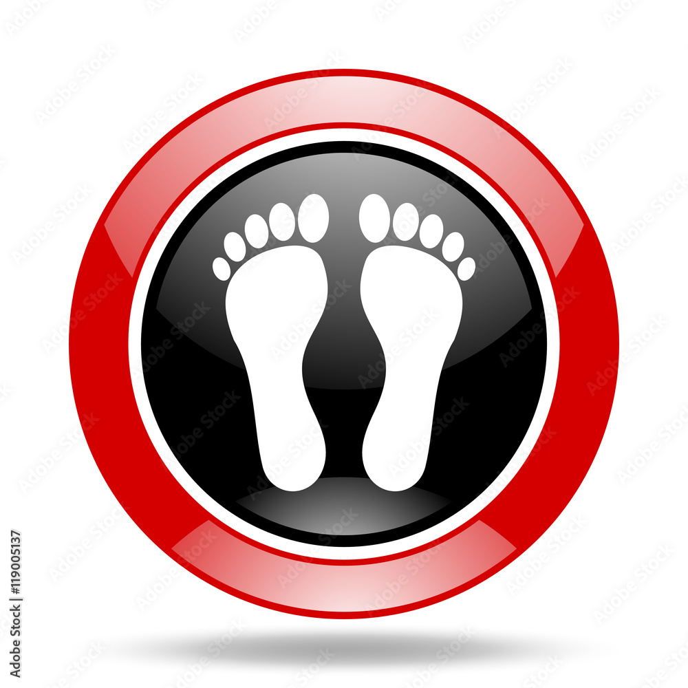 foot red and black web glossy round icon foot red and black web glossy round icon