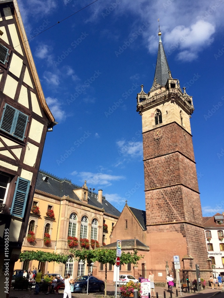 Naklejka premium Obernai, Alsazia - Francia