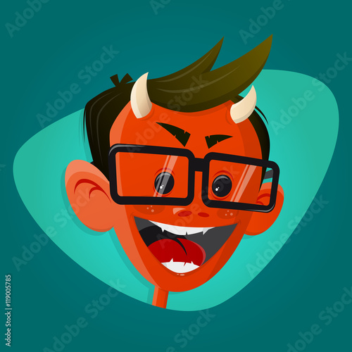 funny cartoon satan or devil clipart