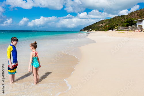 Kids having fun at beach