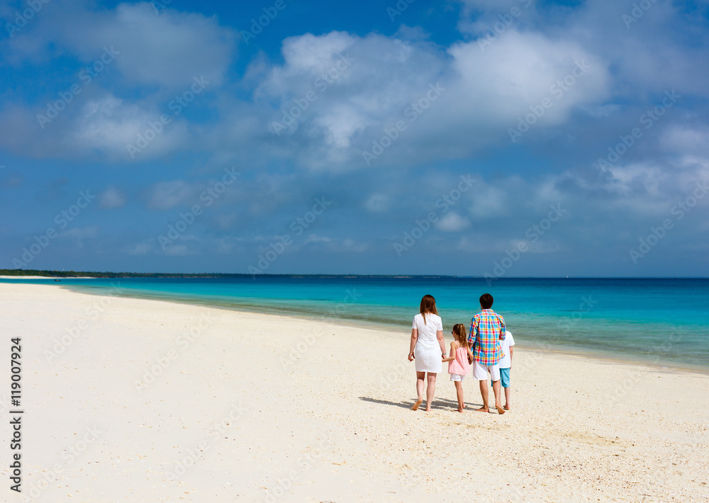 Family at beach