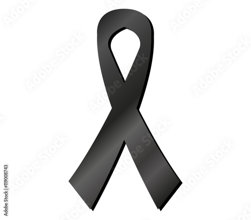 black ribbon for mourning