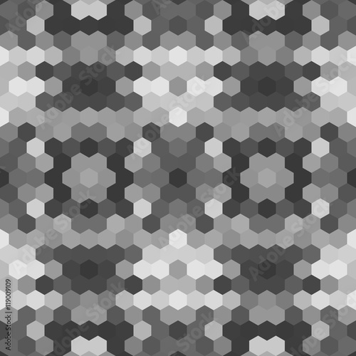 Kaleidoscopic low poly hexagon style vector mosaic background