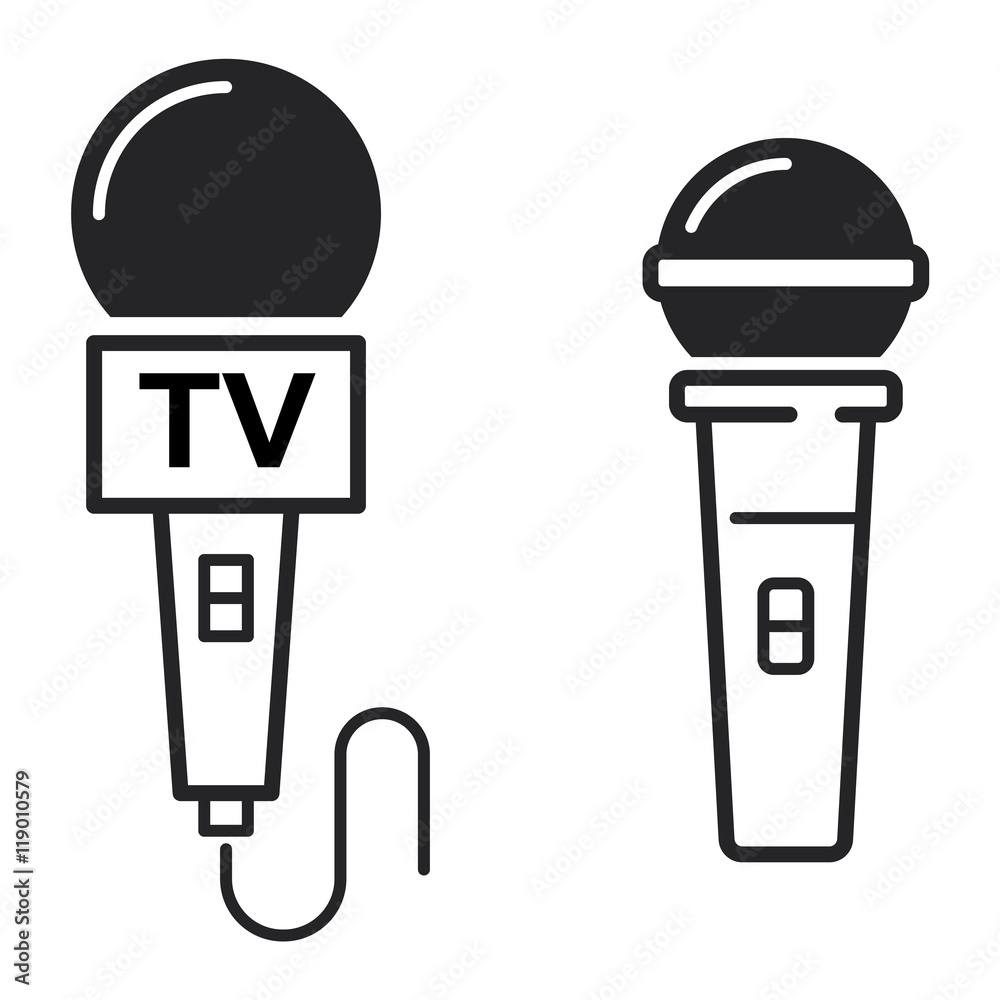 Microphone vector icon illustration Microphone vector icon illustration