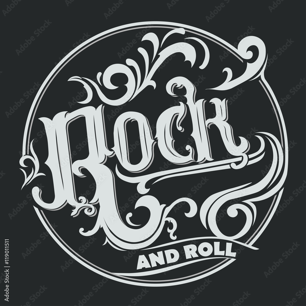 Rock music print